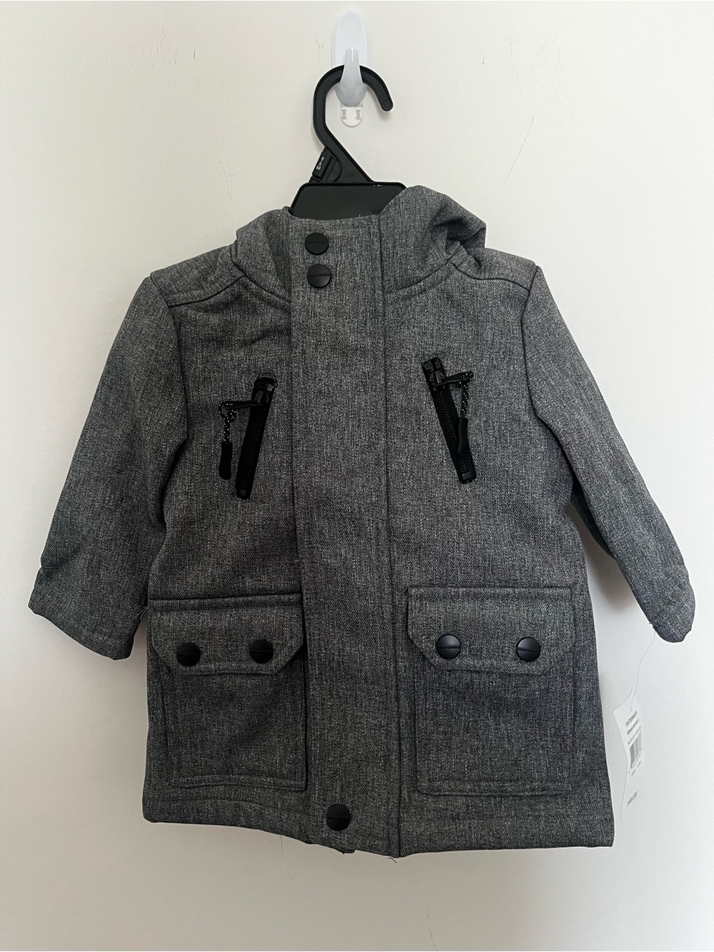 Urban Republic Kids' Gray Hooded Pea Coat